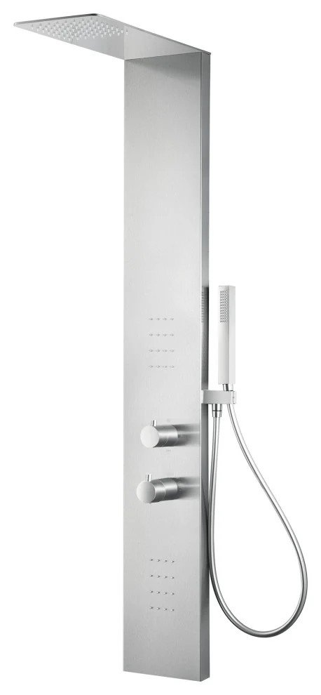55 in. 2-Jet Shower Tower With Heavy Rain Shower and Body Jets