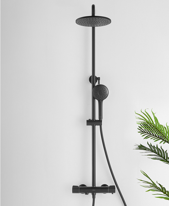 Arrow Complete Shower Set for Bathroom Black 3 Function Shower Faucet - Black