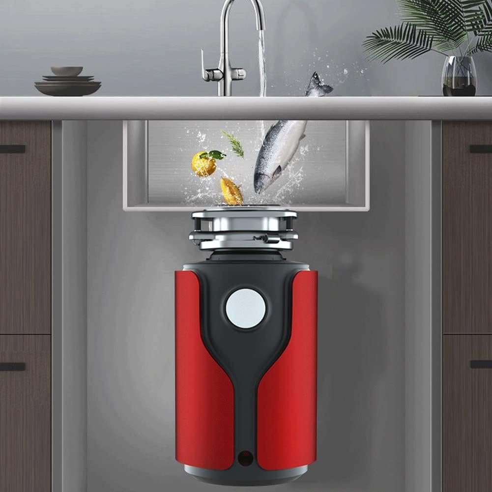 860W Garbage Disposal Food Waste Disposer Smart Remote Switch Food Crusher with Stainless Steel Grinder