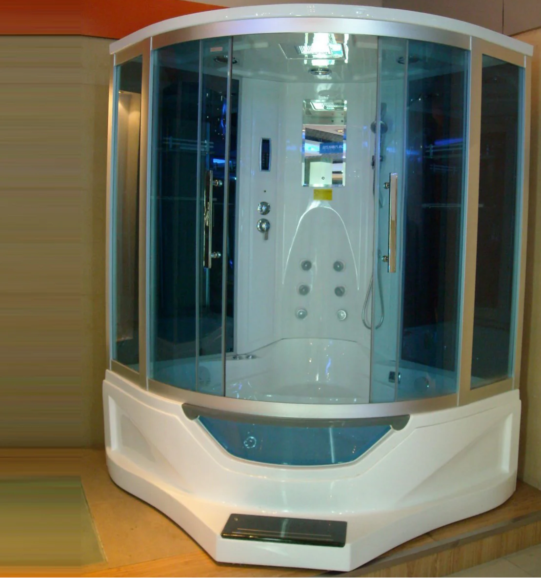 Steam Shower Jetted Tub Combo 60.5" x 60.5"